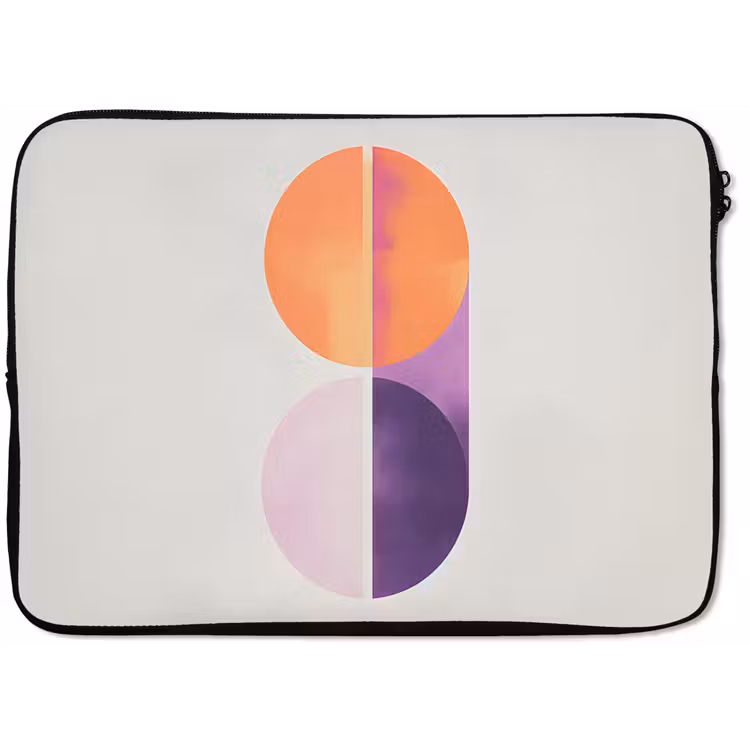 Cirkels - Abstract - Paars laptophoes neopreen klein -zkaufland3dotto