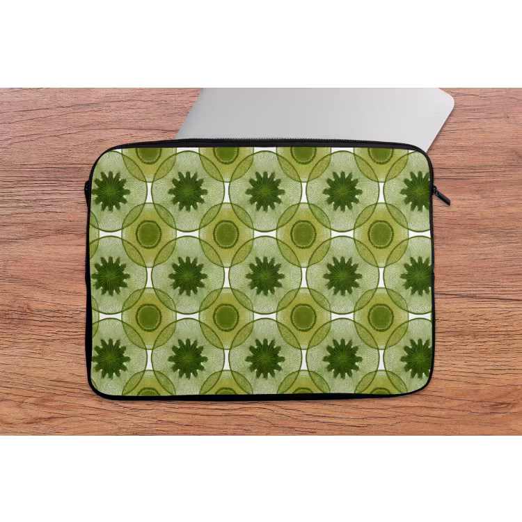 Cirkels - Patroon - Groen laptophoes neopreen klein 279 -tafel