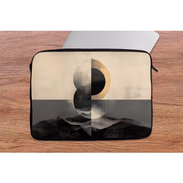 Cirkels - Schaduw - Abstract laptophoes neopreen klein -tafel