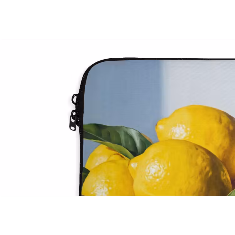 Laptophoes Citroenen - Fruit - Geel - Citroenen - Fruit - Geel laptophoes neopreen klein