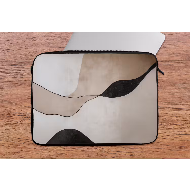 Contourlijnen - Abstracte landschap laptophoes neopreen klein -tafel