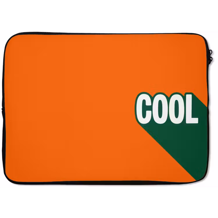 Cool - Oranje - Groen laptophoes neopreen klein -zkaufland3dotto