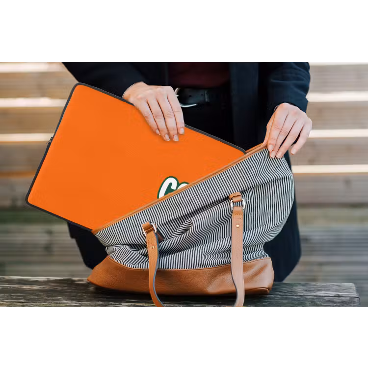 Cool - Oranje - Groen laptophoes neopreen klein -tas