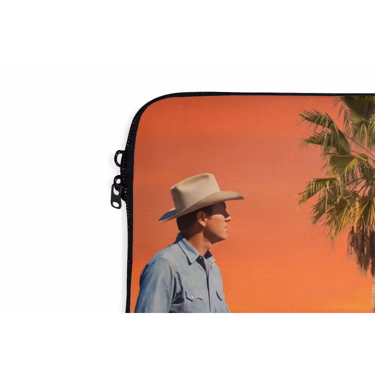 Laptophoes Cowboy - Paard - Woestijn - Cowboy - Paard - Woestijn laptophoes neopreen klein
