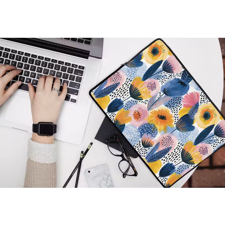 Creatief - Patroon - Kleurrijk laptophoes neopreen klein 279 -bureau