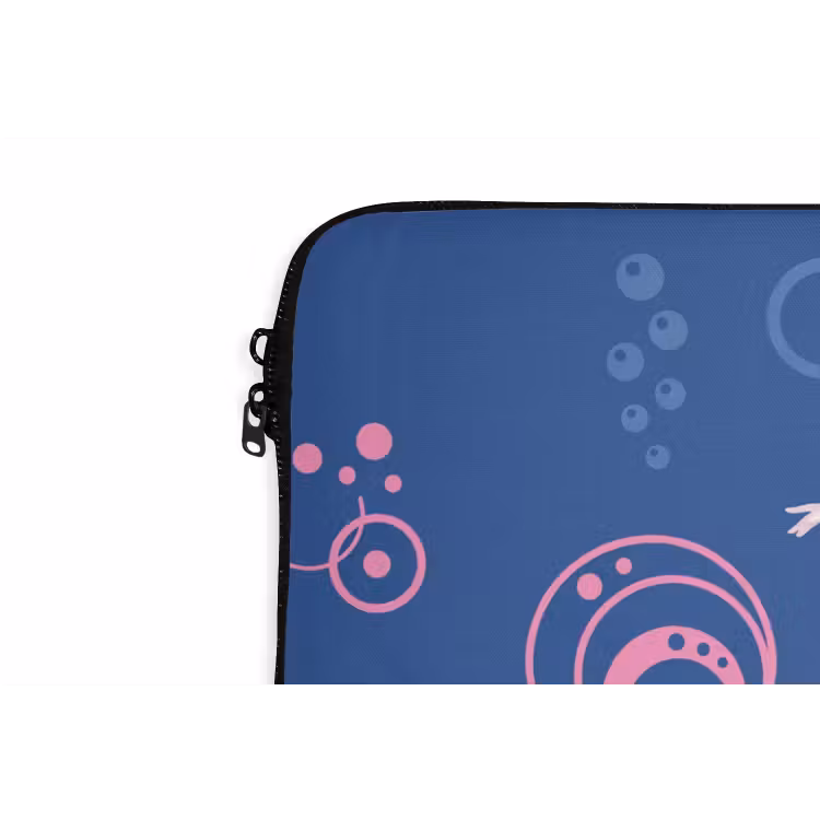 Danseres - Vlammenrok - Abstract - Roze - Blauw laptophoes neopreen klein -detail