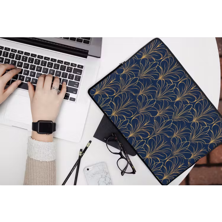 Deco - Waaier - Blauw laptophoes neopreen klein 279 -bureau