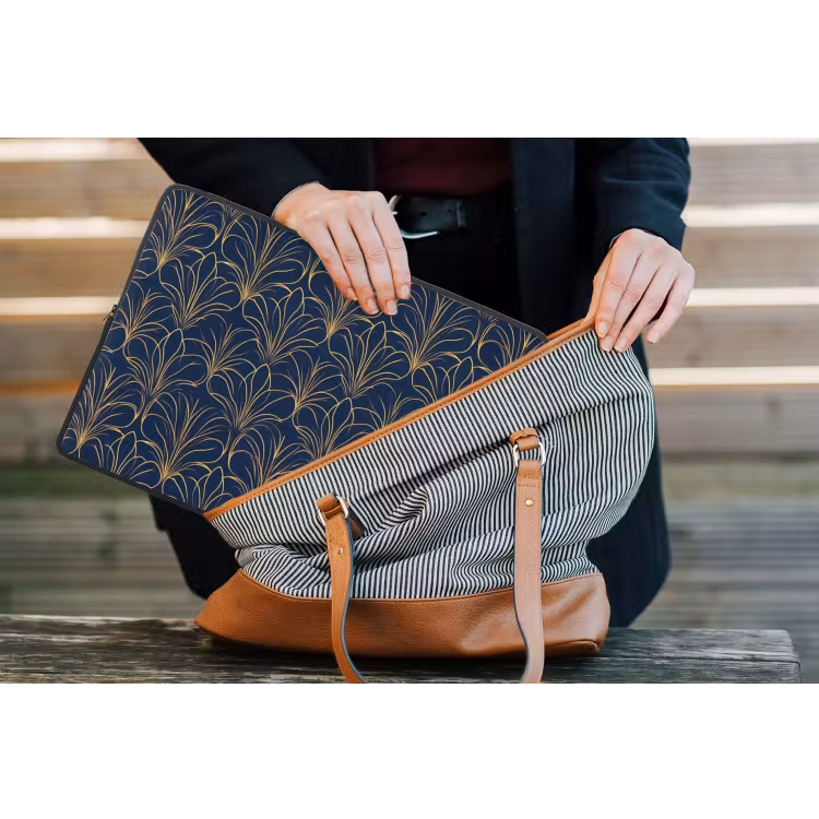 Deco - Waaier - Blauw laptophoes neopreen klein 279 -tas