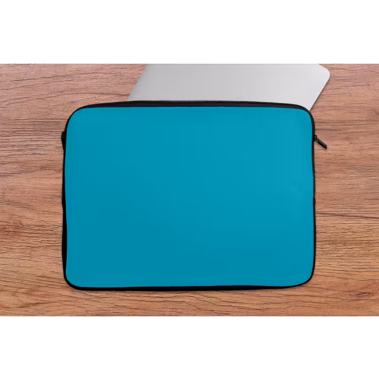 Deep - Turquoise - Turkoois laptophoes neopreen klein 279 -tafel