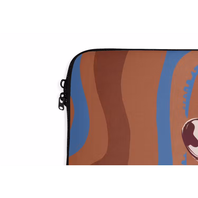 Dieren - Cowboyhoed - Modern - Illustratie - Bruin laptophoes neopreen klein -detail