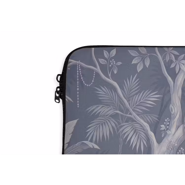 Dieren - Jungle - Illustratie - Bomen - Blauw laptophoes neopreen klein -detail