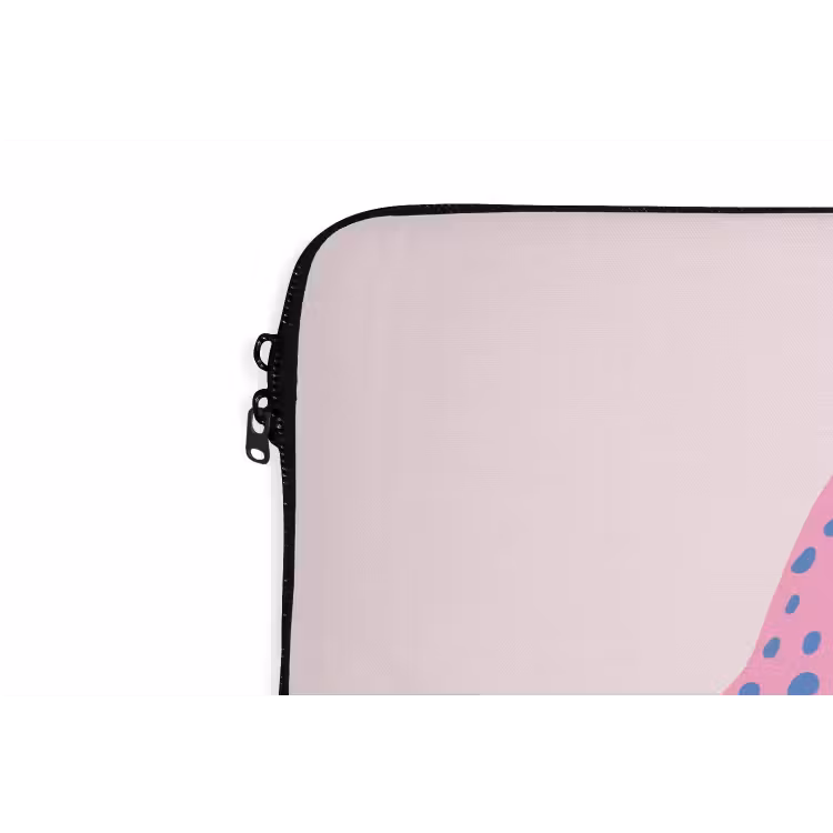 Dieren - Profiel - Abstract - Roze - Blauw laptophoes neopreen klein -detail