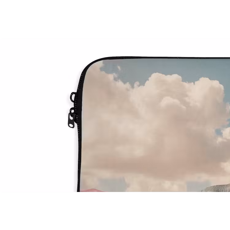 Laptophoes Dinosaurus - Roze - Landschap - Dinosaurus - Roze - Landschap laptophoes neopreen klein