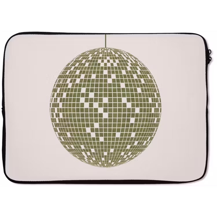 Disco - Bal - Groen - Abstract - Modern laptophoes neopreen klein -zkaufland3dotto