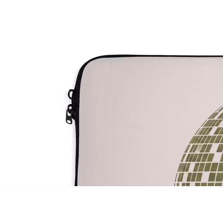Disco - Bal - Groen - Abstract - Modern laptophoes neopreen klein -detail
