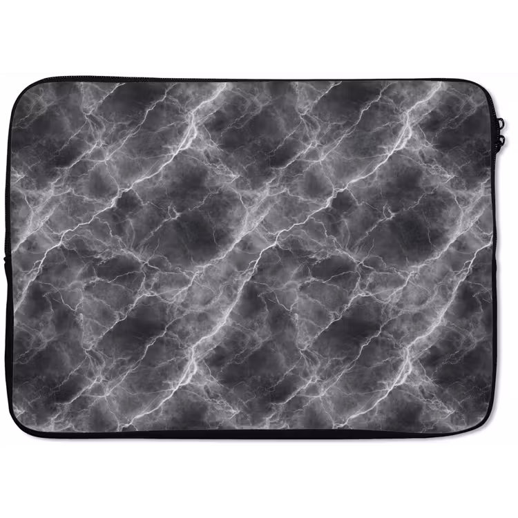 Donkergrijs - Bliksem - Marmer laptophoes neopreen klein 279 -zkaufland3dotto