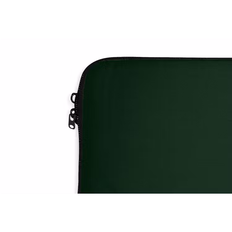 Donkergroen - Tekst - Schaduw - Grafisch laptophoes neopreen klein -detail