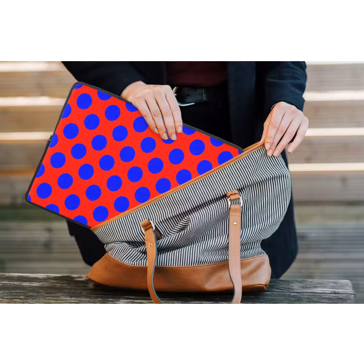 Dots - Klassiek - Rood laptophoes neopreen klein 279 -tas