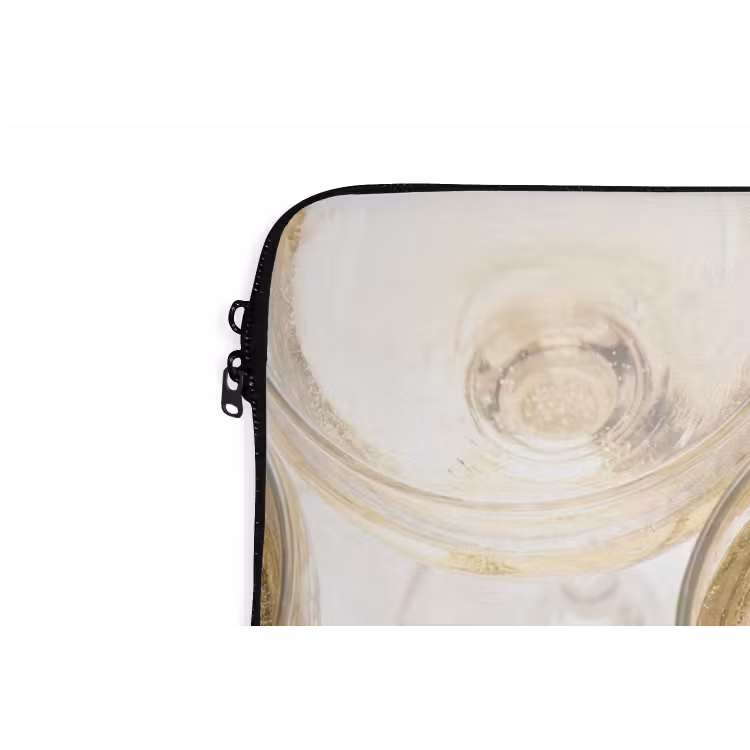 Drank - Glazen - Feest - Goud laptophoes neopreen klein -detail