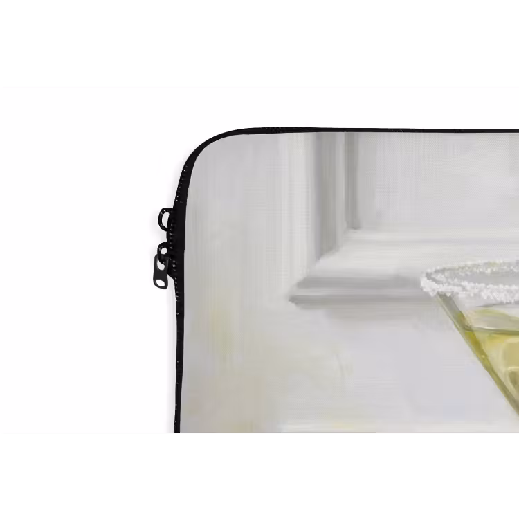Drank - Martini - Olijven - Modern - Wit laptophoes neopreen klein -detail