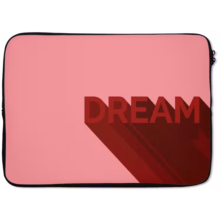 Dream - 3D - Rood - Roze laptophoes neopreen klein -zkaufland3dotto