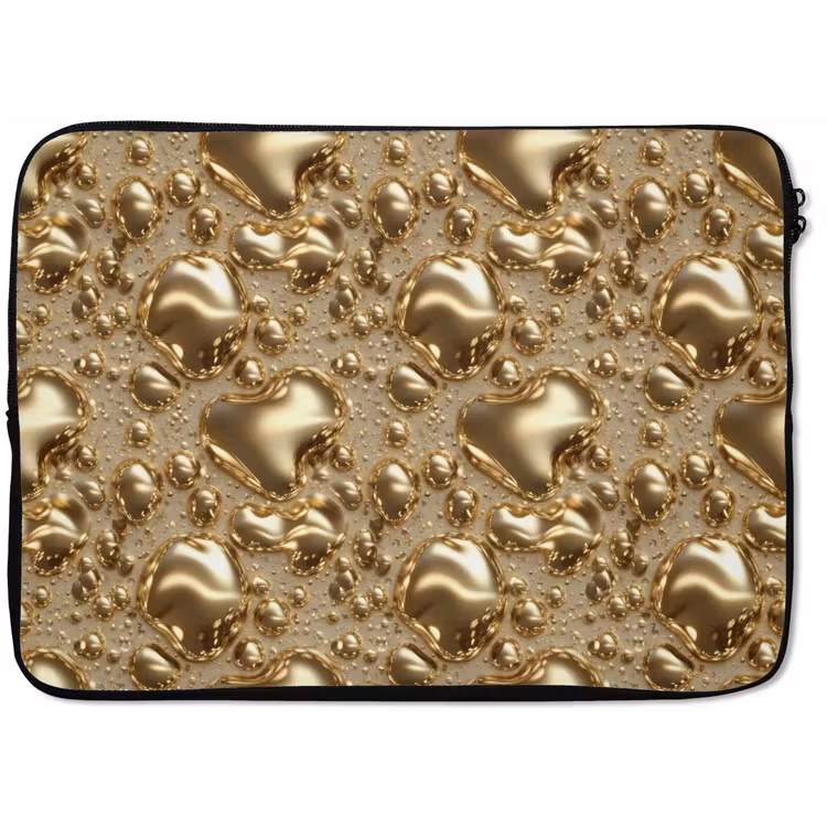 Druppels - Organisch - Goud laptophoes neopreen klein 279 -zkaufland3dotto