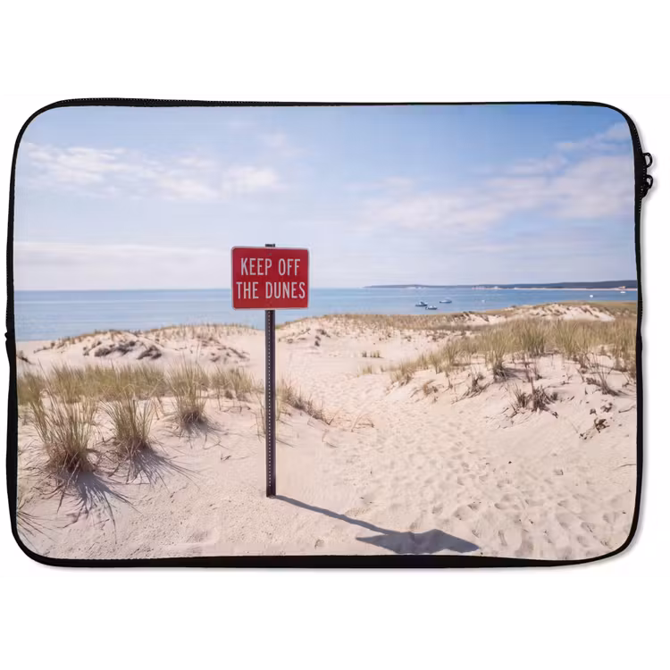 Duin - Bord - Kust - Landschap - Rood laptophoes neopreen klein -zkaufland3dotto