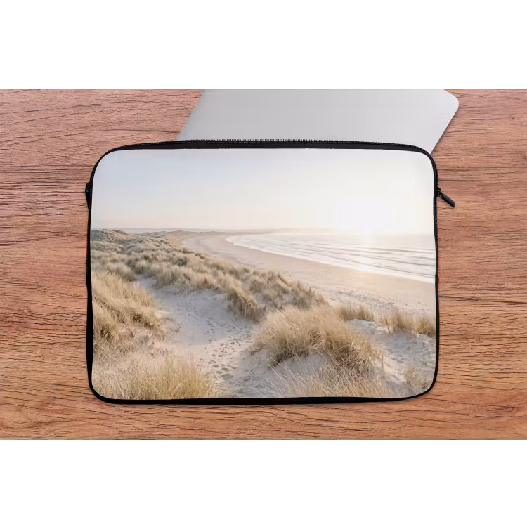 Duinen - Strand - Beige laptophoes neopreen klein -tafel