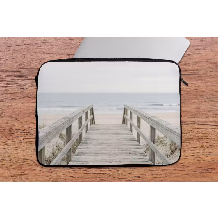 Duinen - Vlonder - Oceaan laptophoes neopreen klein -tafel