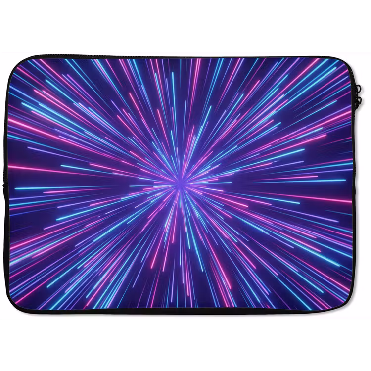 Dynamisch - Ruimte - Kleurrijk laptophoes neopreen klein -zkaufland3dotto