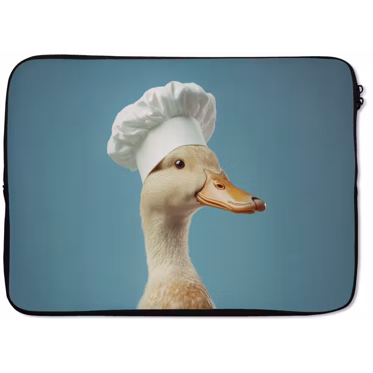 Eend - Koksmuts - Cute - Vogel laptophoes neopreen klein -zkaufland3dotto