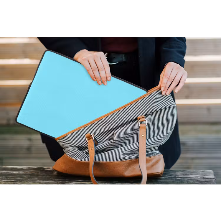 Electric - Cyan - Blauw laptophoes neopreen klein 279 -tas