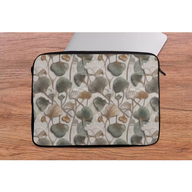 Elegant - Bladeren - Groen laptophoes neopreen klein 279 -tafel