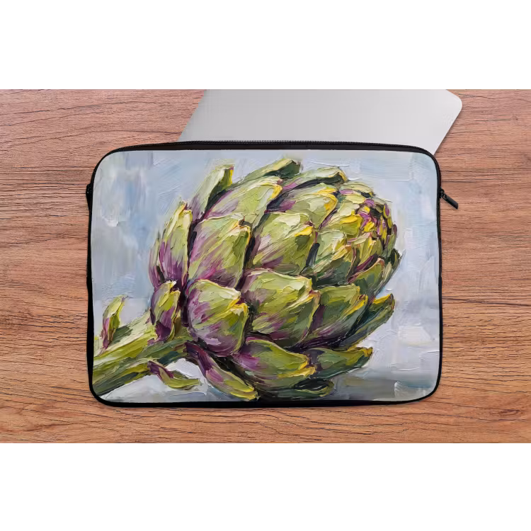 Laptophoes Eten - Artisjok - Modern - Eten - Artisjok - Modern laptophoes neopreen klein