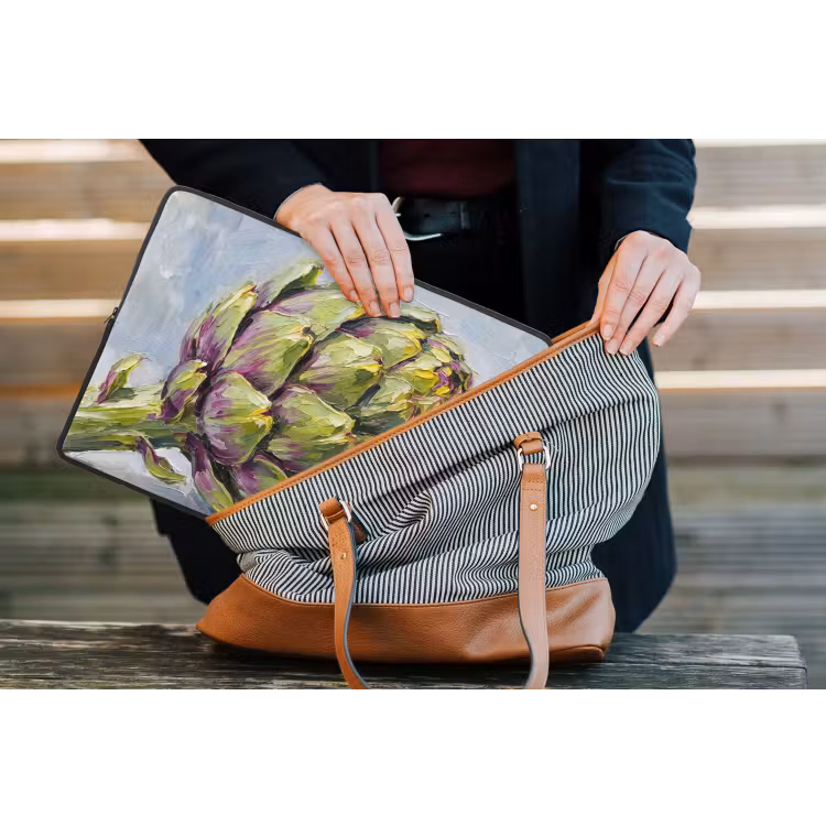 Laptophoes Eten - Artisjok - Modern - Eten - Artisjok - Modern laptophoes neopreen klein