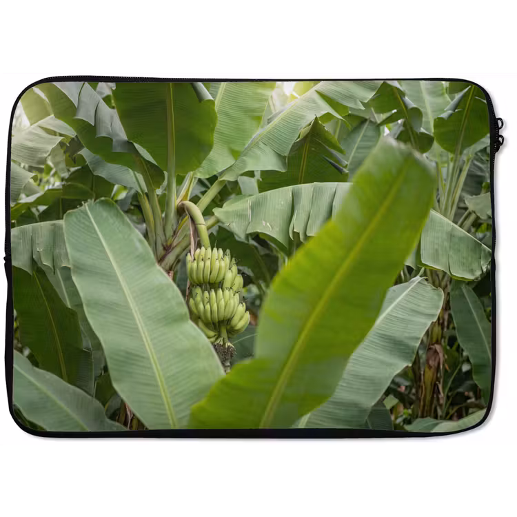 Eten - Bananen - Plantage - Groen laptophoes neopreen klein -zkaufland3dotto
