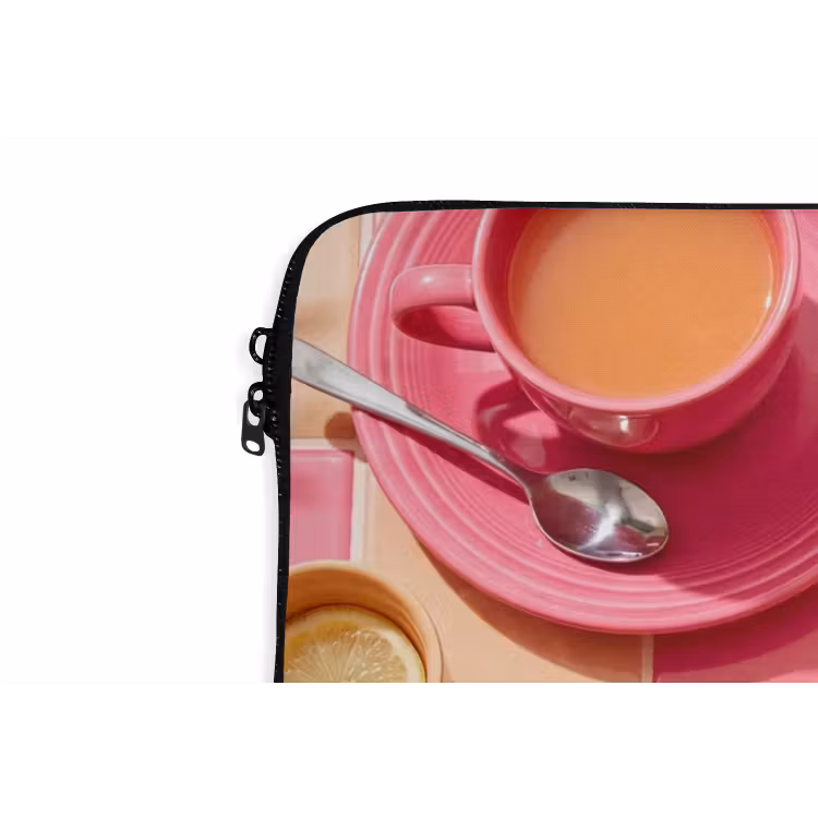 Eten - Citrusvruchten - Stillevens - Roze - Oranje laptophoes neopreen klein -detail