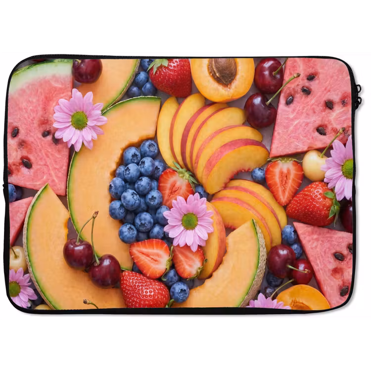 Eten - Fruit - Zomer - Kleurrijk laptophoes neopreen klein -zkaufland3dotto