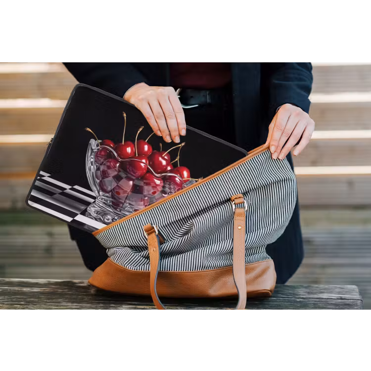 Laptophoes Eten - Kersen - Rood - Eten - Kersen - Rood laptophoes neopreen klein