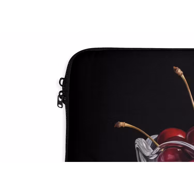 Laptophoes Eten - Kersen - Rood - Eten - Kersen - Rood laptophoes neopreen klein