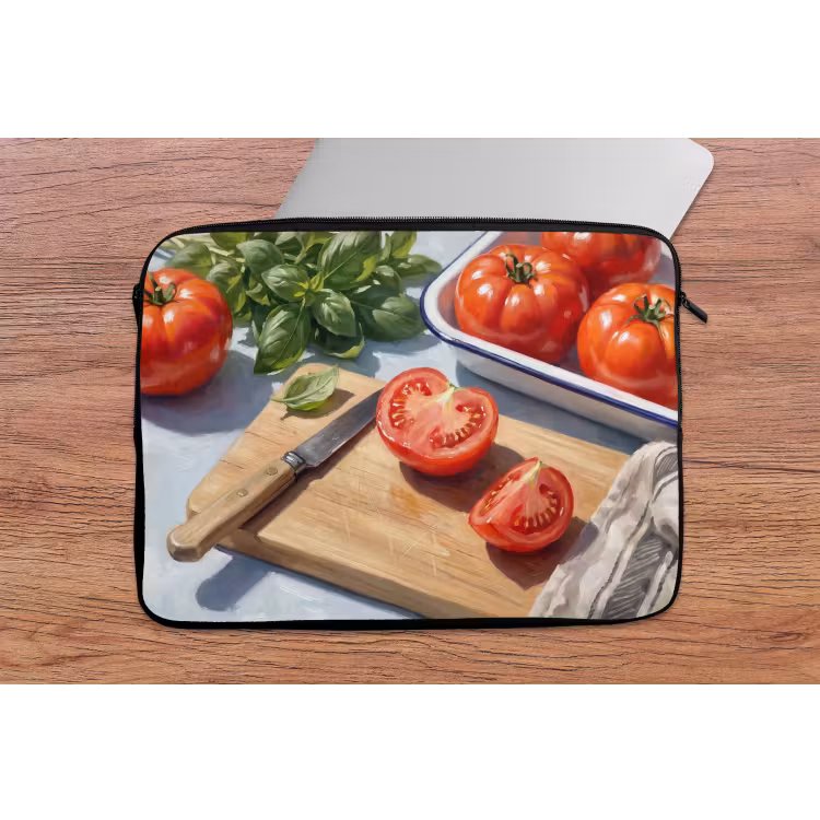 Eten - Keuken - Ingrediënten - Stillleven - Rood laptophoes neopreen klein -tafel