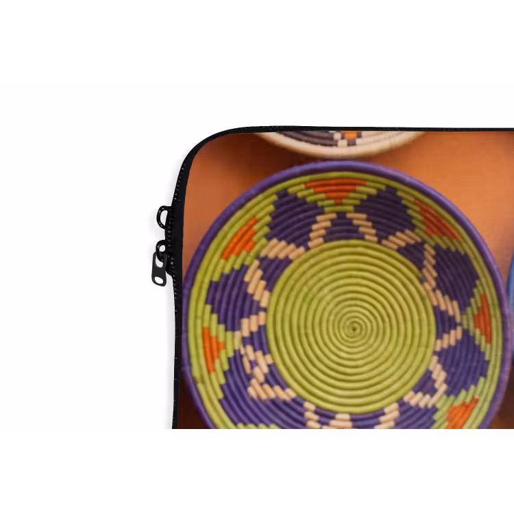 Laptophoes Eten - Kleurrijk - Cultuur - Eten - Kleurrijk - Cultuur laptophoes neopreen klein