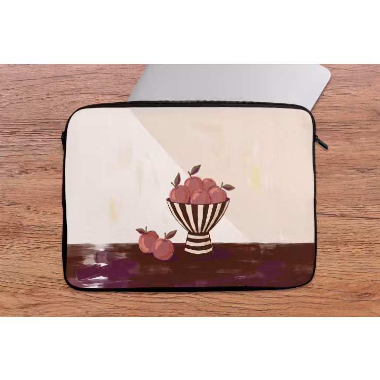 Eten - Schaal - Stilleven - Modern - Rood laptophoes neopreen klein -tafel