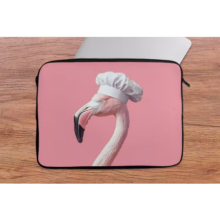 Flamingo - Roze - Koksmuts - Vogel laptophoes neopreen klein -tafel