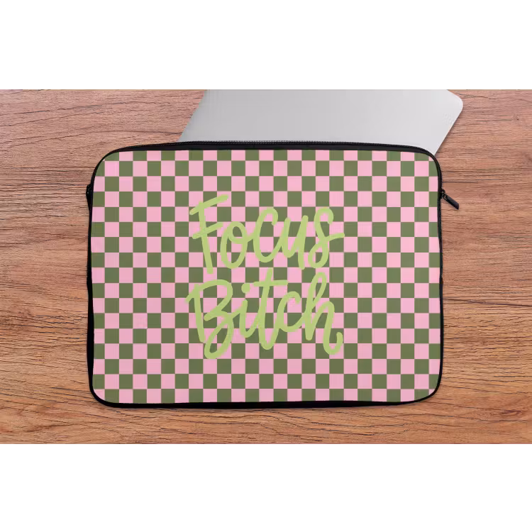 Focus - Vakken - Roze laptophoes neopreen klein -tafel