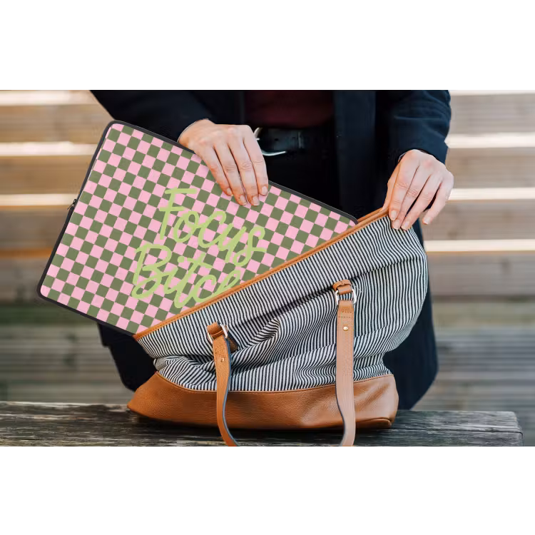 Focus - Vakken - Roze laptophoes neopreen klein -tas