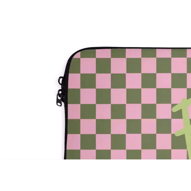 Focus - Vakken - Roze laptophoes neopreen klein -detail