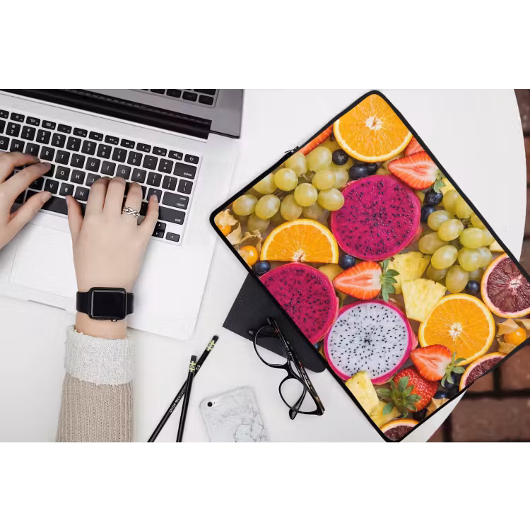 Fruit - Assortiment - Kleurrijk - Gezondheid laptophoes neopreen klein -bureau