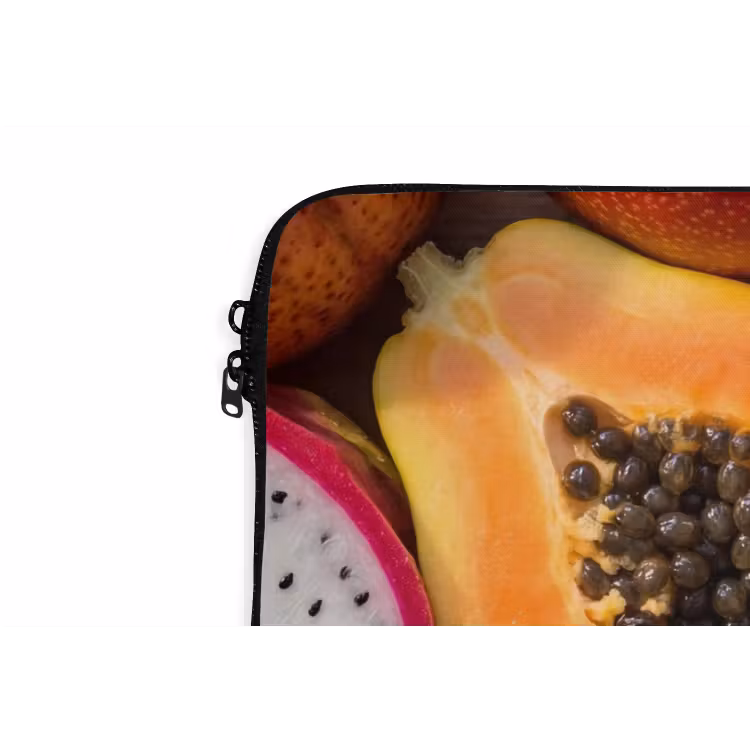 Fruit - Geopend - Tropisch - Eten - Kleurrijk laptophoes neopreen klein -detail