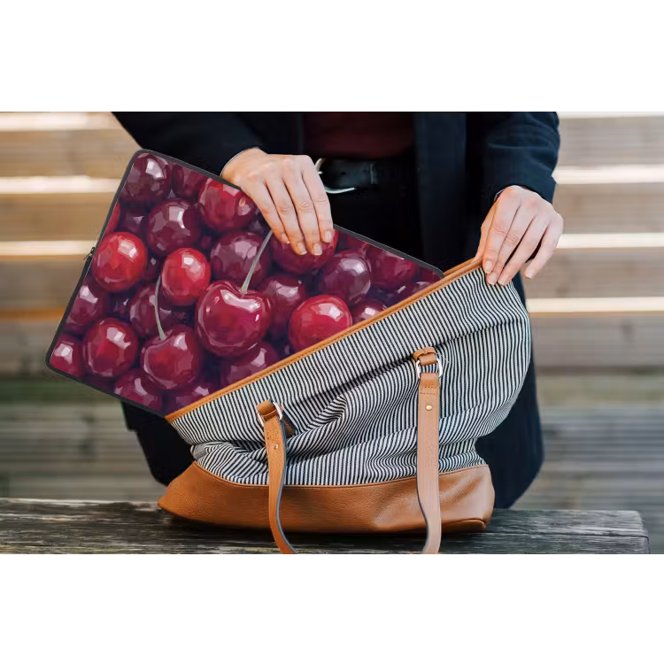 Fruit - Kersen - Eten - Modern - Rood laptophoes neopreen klein -tas